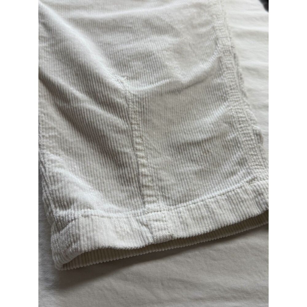 Maeve by Anthropologie Wide Leg Corduroy Pants 27 Ivory Cream High Rise Pocket - Picture 6 of 13